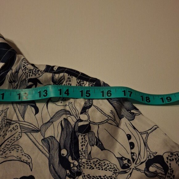 Persifor Maritime Blue Tigerlily Sunna Top Women's Size Large Long Sleeve - Picture 6 of 11